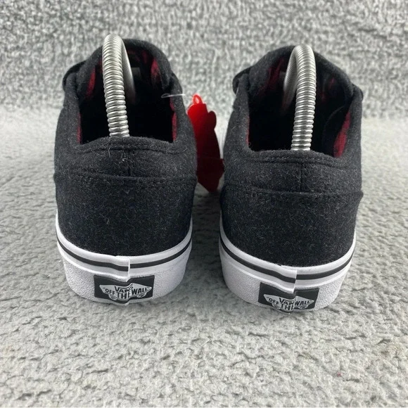 Vans Shoes Atwood Wool Plaid Mens Boys Size 7 Dark Grey Red Black Lace Up Padded - Picture 6 of 14